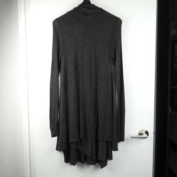 Kensie Cowl Neck Long Sleeve Dress in Grey - Picture 4 of 7